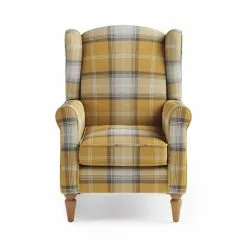 Dunelm Oswald Check Wingback Armchair -Dunelm Sales Store 30766644 alt03