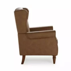 Dunelm Oswald Mocha Distressed Faux Leather Armchair -Dunelm Sales Store 30766646 alt03