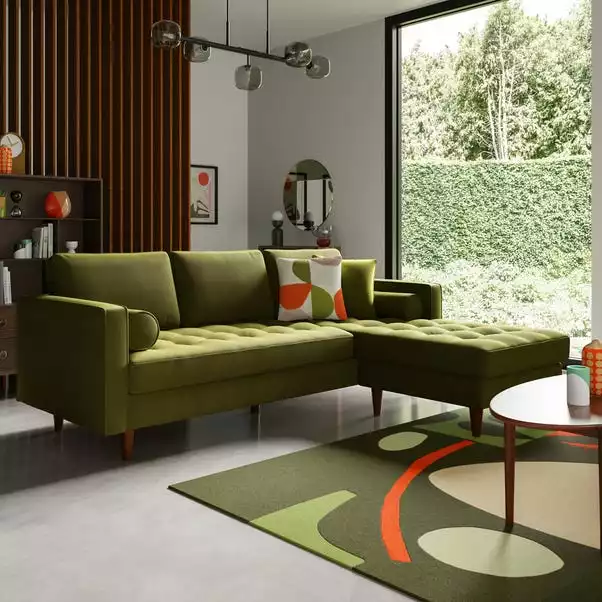 Dunelm Zoe Velvet Right Hand Corner Sofa 1 Dunelm Zoe Velvet Right Hand Corner Sofa