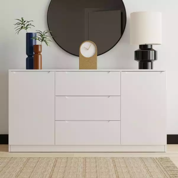 Dunelm Larson Large Sideboard White 1 Dunelm Larson Large Sideboard White