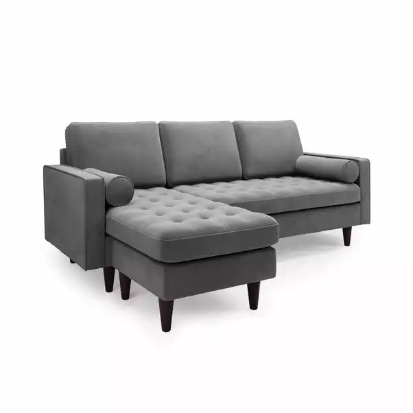 Dunelm Alfie Velvet Corner Chaise 2 Dunelm Alfie Velvet Corner Chaise - Image 2