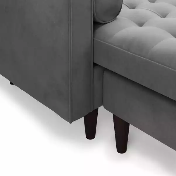 Dunelm Alfie Velvet Corner Chaise 5 Dunelm Alfie Velvet Corner Chaise - Image 5