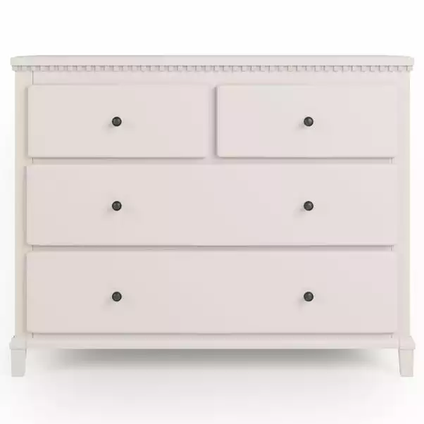 Dunelm Marco 4 Drawer Chest, Ivory 3 Dunelm Marco 4 Drawer Chest, Ivory - Image 3