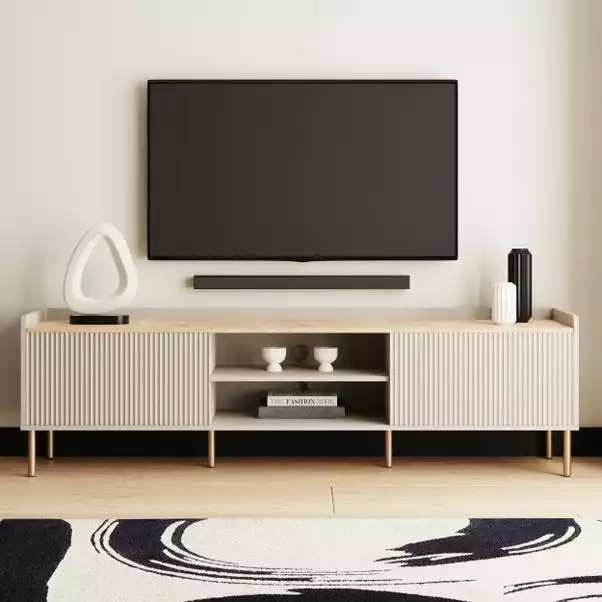 Dunelm Georgi Extra Wide TV Unit Natural 1 Dunelm Georgi Extra Wide TV Unit Natural