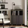 Dunelm Georgi Vinyl Cabinet Black