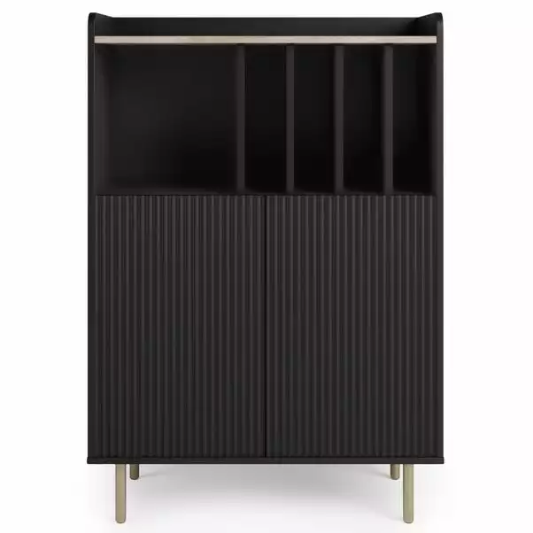 Dunelm Georgi Vinyl Cabinet Black 3 Dunelm Georgi Vinyl Cabinet Black - Image 3
