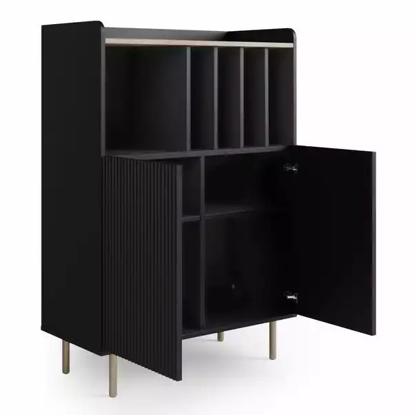Dunelm Georgi Vinyl Cabinet Black 5 Dunelm Georgi Vinyl Cabinet Black - Image 5