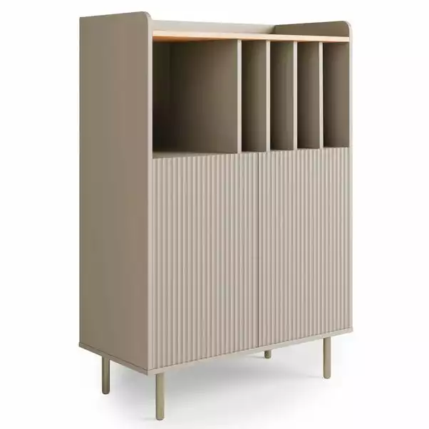 Dunelm Georgi Vinyl Cabinet Natural 2 Dunelm Georgi Vinyl Cabinet Natural - Image 2