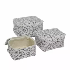 Dunelm Set Of 3 Fabric Storage Bags Dotty White -Dunelm Sales Store 30769834 alt03