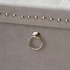 Dunelm Luxe Traveller Grey Velvet Cube -Dunelm Sales Store 30769866 alt02