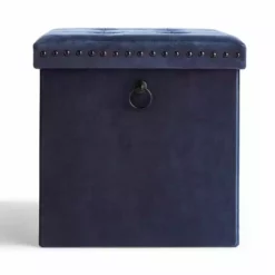 Dunelm Luxe Traveller Navy Velvet Cube -Dunelm Sales Store 30769868 alt03