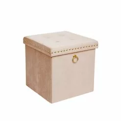 Dunelm Luxe Traveller Cream Velvet Cube -Dunelm Sales Store 30769870 alt03