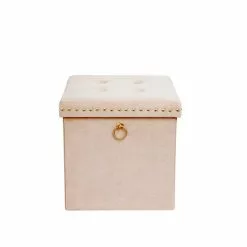 Dunelm Luxe Traveller Cream Velvet Cube -Dunelm Sales Store 30769870 alt04