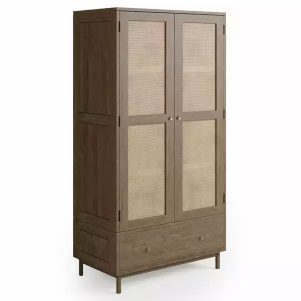 Dunelm Indi Double Wardrobe, Mango Wood 2 Dunelm Indi Double Wardrobe, Mango Wood - Image 2