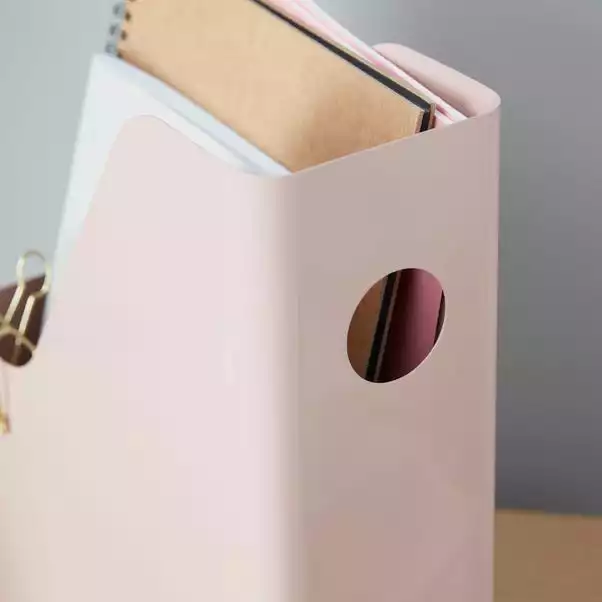 Elements Steel Magazine Holder Peach Blush 3 Elements Steel Magazine Holder Peach Blush - Image 3