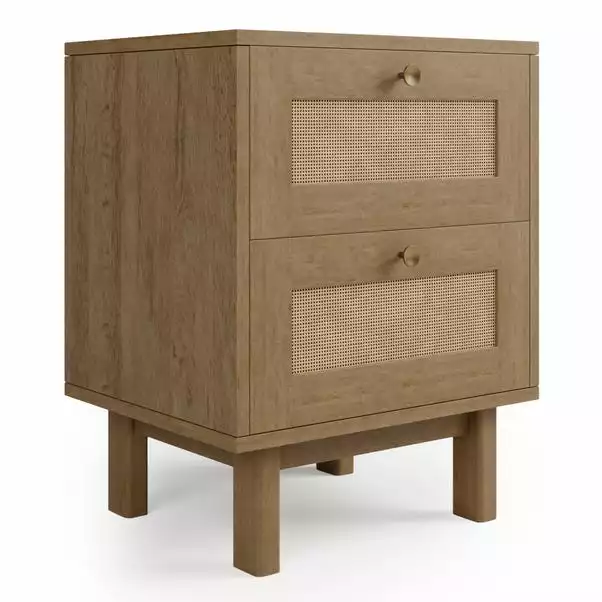 Dunelm Indi 2 Drawer Bedside Table, Mango Wood 2 Dunelm Indi 2 Drawer Bedside Table, Mango Wood - Image 2