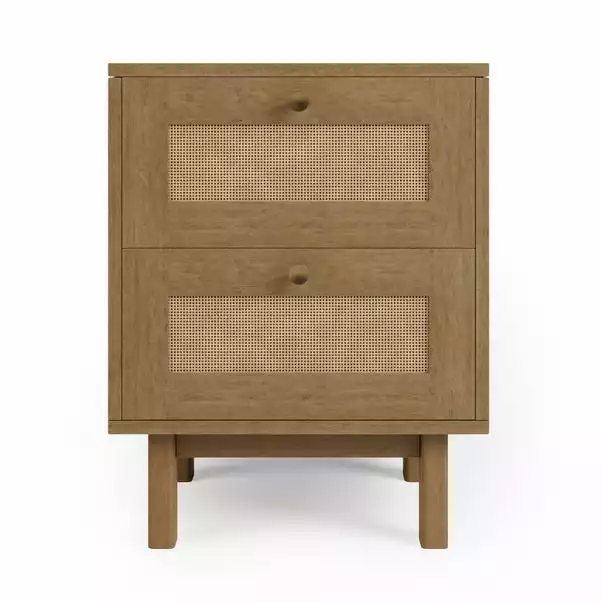 Dunelm Indi 2 Drawer Bedside Table, Mango Wood 3 Dunelm Indi 2 Drawer Bedside Table, Mango Wood - Image 3