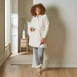 Dunelm Supersoft Lightweight Natural Dressing Gown -Dunelm Sales Store 30770893 alt02