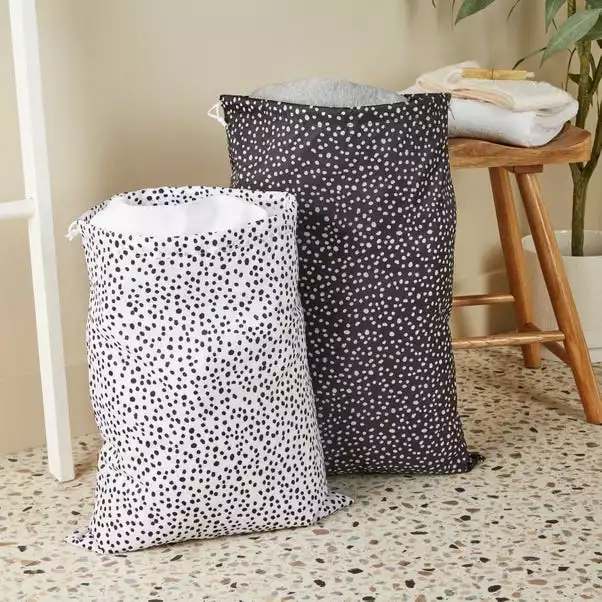 Dunelm Set Of 2 Dotty Laundry Bags 1 Dunelm Set Of 2 Dotty Laundry Bags