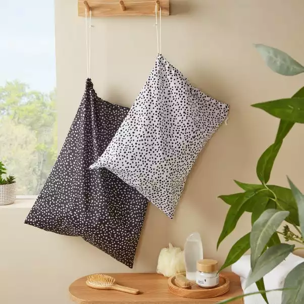 Dunelm Set Of 2 Dotty Laundry Bags 2 Dunelm Set Of 2 Dotty Laundry Bags - Image 2