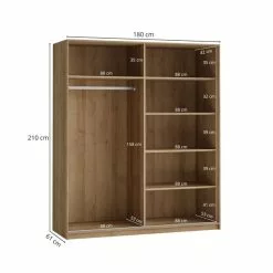 Dunelm Lincoln 180cm Sliding Double Wardrobe -Dunelm Sales Store 30775849 alt04