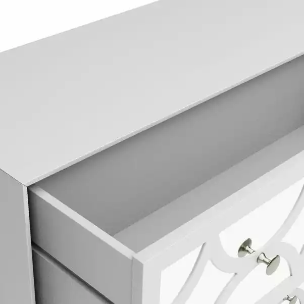 Dunelm Delphi 3 Drawer Chest, Grey & Mirrored 6 Dunelm Delphi 3 Drawer Chest, Grey & Mirrored - Image 6