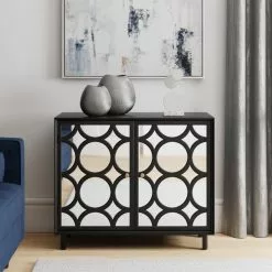 Dunelm Delphi Black Small Sideboard