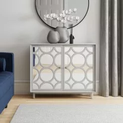 Dunelm Delphi Grey Small Slim Cabinet