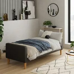 Dunelm Jacob Cord Sofabed Charcoal -Dunelm Sales Store 30776266 alt03