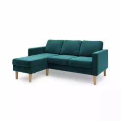 Dunelm Jacob Velvet Small Corner Chaise Sofa -Dunelm Sales Store 30776336 alt04