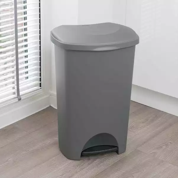 Addis Plastic 50L Pedal Bin Grey 1 Addis Plastic 50L Pedal Bin Grey