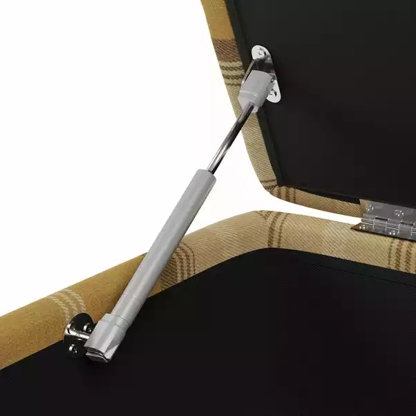 Dunelm Oswald Check Storage Footstool Tapered Leg 6 Dunelm Oswald Check Storage Footstool Tapered Leg - Image 6