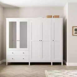 Dunelm Lynton 5 Door Wardrobe White