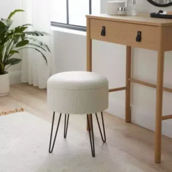 Dunelm Joanna Sherpa Footstool -Dunelm Sales Store 30780482 alt04