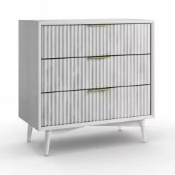 Dunelm Neena 3 Drawer Chest, White Wash Acacia Wood -Dunelm Sales Store 30781307 alt02