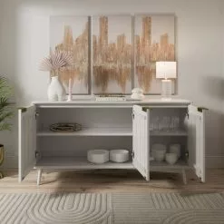 Dunelm Neena Large Sideboard, White Wash Acacia Wood -Dunelm Sales Store 30781309 alt02