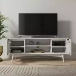 Dunelm Neena TV Unit, White Wash Acacia Wood -Dunelm Sales Store 30781311 alt02