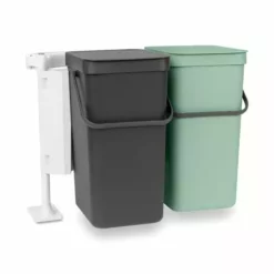 Brabantia Sort And Go Built In Bin 2 X 16L Jade Green Grey