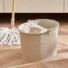 Dunelm Warm Sand Metal Mop Bucket