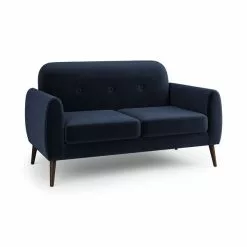Dunelm Crombie Velvet 2 Seater Sofa In A Box Luxe Navy -Dunelm Sales Store 30792488 alt02