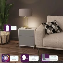 Frank Olsen Furniture LED Smart Click 1 Door & 1 Door Lamp Table -Dunelm Sales Store 30792868 alt02