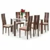 Julian Bowen Cayman Rectangular Dining Table With 6 Dining Chairs