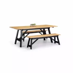 Julian Bowen Hockley Dining Bench Oak -Dunelm Sales Store 30794267 alt05