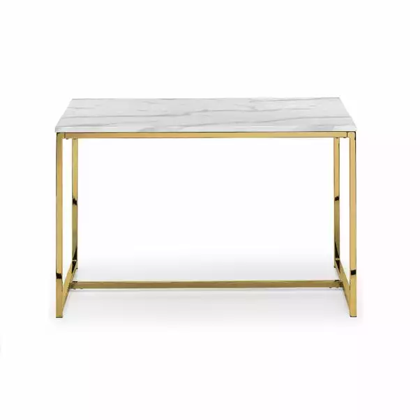 Julian Bowen Scala Rectangular Dining Table Gold 2 Julian Bowen Scala Rectangular Dining Table Gold - Image 2