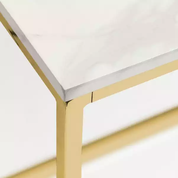 Julian Bowen Scala Rectangular Dining Table Gold 4 Julian Bowen Scala Rectangular Dining Table Gold - Image 4