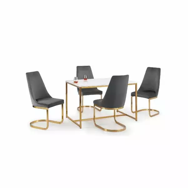 Julian Bowen Scala Rectangular Dining Table Gold 6 Julian Bowen Scala Rectangular Dining Table Gold - Image 6