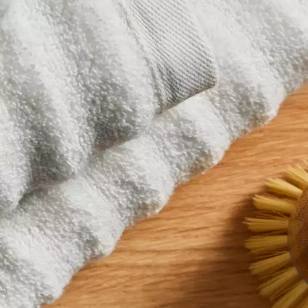 Dunelm Ribbed Towel White 2 Dunelm Ribbed Towel White - Image 2