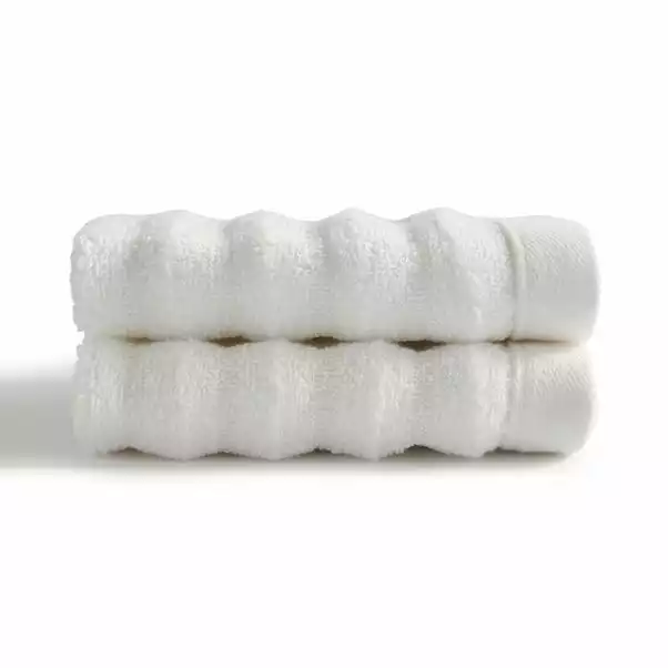Dunelm Ribbed Towel White 3 Dunelm Ribbed Towel White - Image 3
