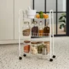 Dunelm White 3 Tier Wire Trolley