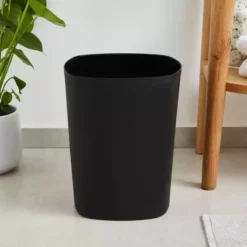 Dunelm Black Plastic Bin
